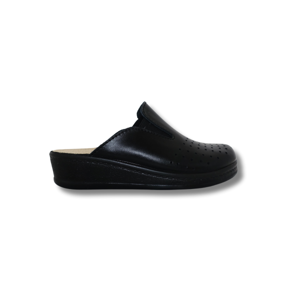 Kožne natikače Comfort Step (Adaco) 201 Crna